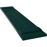 Ekena Millwork 3 4 W 65 H Gerçek Uyum PVC iki tahta Birleştirilmiş Tahta-n-Çıta Panjurlar, Termal Yeşil