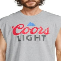 Coors Erkek ve Büyük Erkek Coors Light Mountain Grafik Tişört, 2'li Paket, Beden S-3XL
