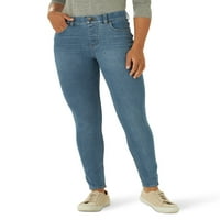 Lee kadın Yüksek Rise Slim Fit Şekillendirici Skinny Jeans Üzerinde Çekin