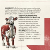 Tahılsız, Doğal, Yüksek Proteinli Kuru Köpek Mamasının Ötesinde Purina, Teksas Sığır Eti ve Mercimek Tarifi, lb.