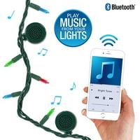 Bluetooth Hoparlörler, Yeşil Kordon ile Parlak Tunes Kapalı Açık Çok Renkli Akkor Dize ışıkları