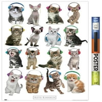 Keith Kimberlin - Yavru Kedi - Kulaklık Duvar Posteri, 22.375 34