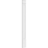 12 W 108 H 2 P Düz Panel PVC Pilaster w Dekoratif Sermaye ve Taban