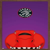 Toronto Raptors-S. Preston Maskotu Raptor Duvar Posteri, 14.725 22.375 Çerçeveli