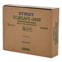 Stout, STOE4248E85, EcoSafe Çöp Torbaları, Karton, Yeşil, gal