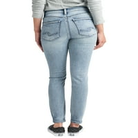 Gümüş Jeans A.Ş. Kadın Avery Yüksek Rise Skinny Bacak Kot, Bel Boyutları 24-34