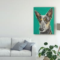Hippie Hound Studios tarafından Marka Güzel Sanatlar 'Avustralya Sığır Köpeği Portresi' Tuval Sanatı