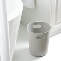 Temel Plastiğin Dayanak noktaları2. Banyo, Yatak Odası veya Ofis için Yumuşak Gümüş Grisi Galon Çöp Kovası