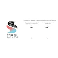 Stupell, İki Yüzlü Çizgi Soyutlamasını Deniyor Harika Koyu Mavi Şekiller, 15, Birch &Ink Tasarımı