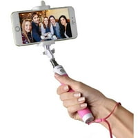 Selfie Stı Cep Katlanabilir Selfie Çubuğu, Pembe
