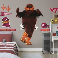 Fathead Virginia Tech Hokies: Hokiebird Maskotu - Yaşam Boyu Resmi Lisanslı Çıkarılabilir Duvar Çıkartması