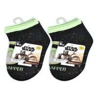 Star Wars Bebek Yoda Bebek ve Yürüyor Boys Dekolte Çorap, 12'li Paket, 12M- 5T